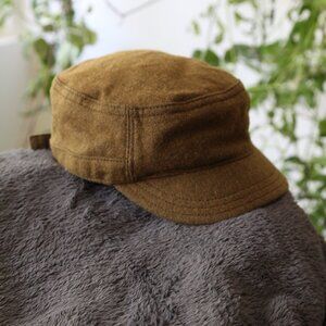 Vintage 100% wool (olive green) conductor's cap from GAP.